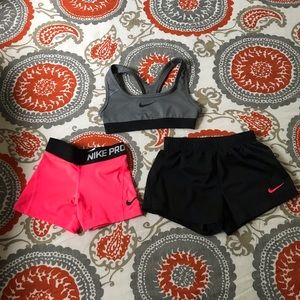 Nike Shorts and Sports Bra - XS